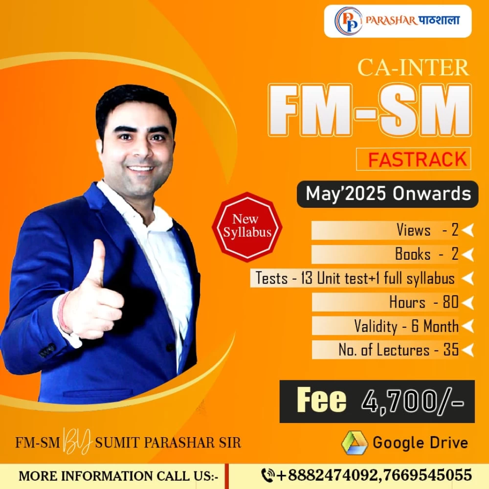 CA Inter Financial Management & Strategic Management (FM-SM) Fastrack